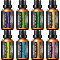 URPOWER Essential Oils Top 8 Aromatherapy Essential Oils 100% Pure Therapeutic Grade Essential Oils Set Lavender/Peppermint/Tea Tree/Orange/Eucalyptus/Lemongrass/Frankincense/Rosemary
