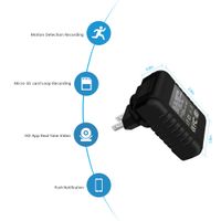Wireless Hidden Camera USB Wall Charger Adapter HD Wall Plug Charger Spy Camera Loop Video Recorder with Motion Detection Nanny Camera Support App Remote View