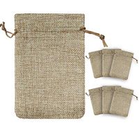 !RAKRISA 50 Pcs 5x7 Inch Burlap Bags With Drawstring | Jute Drawstring Bags for Party Favors, Wedding Party Favor & Gifts 