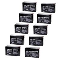 Universal Power Group 12V 8AH Sealed Lead Acid Battery Replaces UB1280 D5743 Scooter Wheelchair - 10 Pack