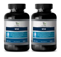 Anti inflammatory enzymes - MSM 1000MG - Natural Joint Support - msm Hair Growth - 2 Bottles (120 Tablets)