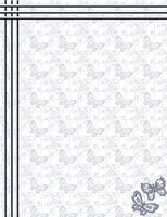 Silver Butterflies Stationery Printer Paper 26 Sheets