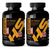 Hair Loss Supplements for Men - Saw Palmetto 500 - Pure and Potent Ingredients - Saw Palmetto Capsules for Prostate - 2 Bottles 200 Capsules