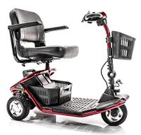 LiteRider 3-Wheel Folding Travel Mobility Scooter Red