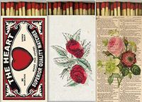 Decorative Match Boxes Valentines Day Love Long Matches Great for Lighting Candles, Grills, Fireplaces and More | Set of 3 Large Match Boxes