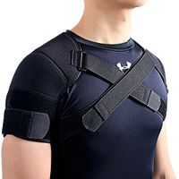 Kuangmi Double Shoulder Support Brace Strap Wrap Neoprene Protector (XX-Large)