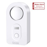 Govee Water Alarm, 100dB Loud Alarm Audio Water Sensor with Low Battery Alert, Easy to Use Wireless Water Leak Detector Water Alarm Sensor for Laundry, Basement, Apartment, Kitchen, Bathroom, Closet