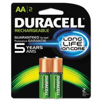 Duracell - Rechargeable NiMH Batteries with Duralock Power Preserve Technology, AA, 2/Pk NLAA2BCD (DMi PK by Duracell