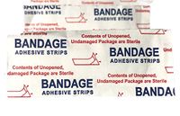 500 Adhesive Bandages, 10 per Box, Water Resistant Holder