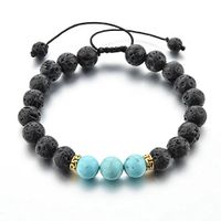 Mystiqs Fitness Adjustable Lava Rock Beaded Stone Bracelets Essential Oil Diffuser for Men/Women, Aromatherapy Ideal for Anti-Stress or Anti-Anxiety
