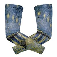 LEVEIS Van Gogh's Starry Night Arm Sleeves UV Protection for Men Women Sunblock Protective Gloves Running Golf Cycling Driving Long Arm Cover 1 Pair
