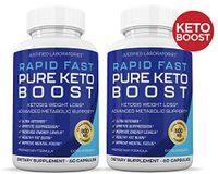 Rapid Fast Pure Keto Boost Pills Advanced BHB Ketogenic Supplement Exogenous Ketones Ketosis for Men Women 60 Capsules 2 Bottles