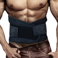 FITTOO Adjustable Lumbar Lower Back Brace Support Belt Stabilizer with Dual Adjustable Straps for Back Pain Relief Therapy Posture Corrector