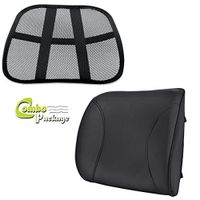 LavoHome Ultimate Combo Posture Fix Mesh Office Chair & Plush Seat Lumbar Back Support Cushion with Removable Cover - Get Better Now!
