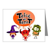 Note Card Halloween Trick or Treat Kids