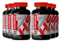 Klamath Blue Green Algae Powder - Blue Green Algae Organic 500 MG - Help with Digestion (6 Bottles)