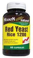 Mason Vitamins Red Yeast Rice 1200, 60 Capsules Bottle