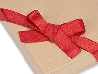 Pack Of 50, 12" Red Satin Stretch Wide Loops W/Pre-Tied Bows For Jewelry Boxes