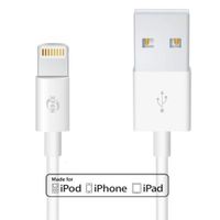 XFen MFi Certified iPhone Charger Cable (1 Pack 3FT) Fast USB iPhone Charging Cable Long Cord Compatible iPhone XS/Max/XR/X/8/8 Plus/7/7 Plus/6/6 Plus/6S/6S Plus More (White)