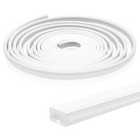 Newest 16.4FT/5M Silicone LED Channel System, Side Emitting 6x13mm DIY LED Neon Rope Light IP67 Waterproof for 8mm LED Strip Lights Installation, for Indoor Outdoor Ambient Decor