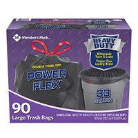 Member's Mark 39 Gallon Power-Guard Drawstring Yard Bags (90 ct.) x2 AS