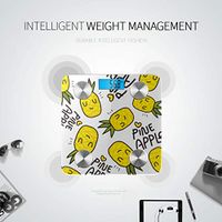 Bluetooth Body Composition Scale Cartoon Cute Pineapple Fruit Painting Weight Scale Body Fat Composition Monitor Analyzer with Smartphone App for Body Management-396 Lbs