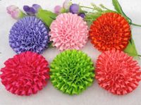 12pcs Big Polyester Ribbon Cabbage Rose Flower Appliques/Sewing Pick Color (Mix)