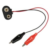 20pcs Battery Snap Connector to Crocodile Clip Cable Dual Alligator Clips Cable 9V Battery Snap Wire Connectors 15cm Length