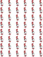 LLStickers 48 DR. Seuss CAT in The HAT Envelope Seals Labels Stickers (1.2" Round)
