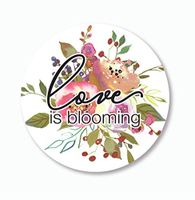 Let Love Grow Stickers, Love is Blooming Wedding and Bridal Shower Event Favor Labels (#379-014BL)