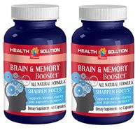 Glutamine Pills - Brain and Memory Booster - Increase Your Concentration (2 Bottles)