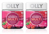 Olly Perfect Women's Multivitamin Gummy Supplement, with Biotin & Folic Acid, Blissful Berry, 90 count (45 Day Supply), 2 Pack