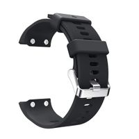 BullkerDirect Compatible with Garmin Forerunner 35 Silicon Waterproof 225mm Wristband Replacement Watch Band Strap for Women Men - Black