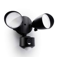 LUTEC 1200 Lumen LED Motion Activated Intergrated Dual-Head Floodlight with Camera Outdoor,Used with Phone and Alexa, IP54 Waterproof Exterior Security Wall Light for Patio, Garden-White