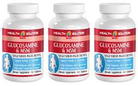 Glucosamine sulfate Powder - GLUCOSAMINE and MSM - Improve Mental Alertness (3 Bottles)