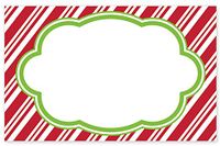 Pack Of 50, Candy Cane Stripe No Sentiment Enclosure Cards Made In USA