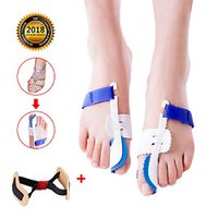 Bunion Corrector, Hallux Valgus Bunion Protector with Adjustable Velcro Toe Straighteners for Bunions Support Bunion Night Splint Toe Separators Hammer Toe Pain Relief Kit (1 Pair for Big Toe)