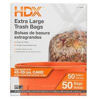 50 gal. Extra Large Clear Trash Bags (50-Count)