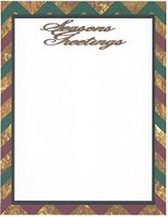 Chevron Season's Greetings Stationery Printer Paper 26 Sheets