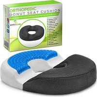 Donut Pillow Tailbone Hemorrhoid Seat Cushion - Memory Foam Butt Pillow Relief Postpartum, Prostate, Coccyx Pain, Sciatica, Hemmoroid, Pregnancy and Bed Sores - Cooling Gel Doughnut Pillow for Sitting