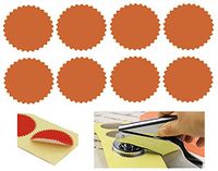 MNYR 100pcs Brown Vintage Embosser Stamp Sealing Blank Certificate Self-Adhesive Seal Stickers