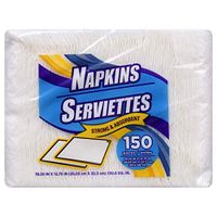 Napkins White Paper USA MADE! 600 ct-13.25X10.25. An Incredible Value! Excellent Quality Napkins. Healthy Napkins are FSC Approved & FREE from Ink, Dyes & Perfumes! Perfect Size for Daily Use (600))