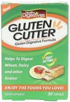 Healthy Natural Systems Healthy Digestives Gluten Cutter - Gluten Digestive Formula Dietary Supplement - Helps Digest Wheat, Dairy, and Other Grains - 30 Servings, Capsules - FAST ACTING
