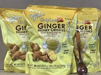 Prince of Peace Ginger Honey Crystals 18.9oz ( 30 sachets) Bundle With FREE KC Commerce Natural Wooden Spoon By KC Commerce (Pack of 3)