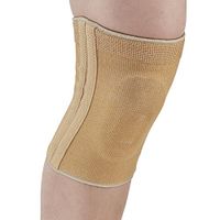 Ames Walker AW Style C27 9" Knee Support with Viscoelastic Insert Beige Small Lightweight Material to Gently Squeeze and Compress The Knee Area Visco Gel Insert adds Massaging Effect
