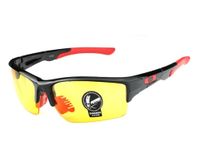 Baselay HD Night View Driving Glasses Polarized UV400 Anti-Glare Rain Day Night Vision Cycling Nighttime/Day Safty Sunglasses for Men Women (Black/Red82)