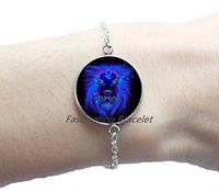 Twelve Constellations Lion seat Glass Bracelets Bracelet Fashion Women and Men Bracelet，AQ153