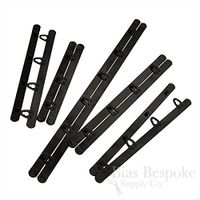Black Spring Steel Corset Busks, 16"