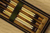 Cross Made in The USA Limited Edition Executive Series Metropolis Black & Gold Rollerball Pen, Ballpoint Pen and 0.5MM Pencil Set Made in Lincoln, RI, USA