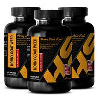 Male libido Enhancing Pills - Horny Goat Weed Premium Herbal Blend 1560MG - Horny Goat Weed Vitamin - 3 Bottle (180 Capsules)